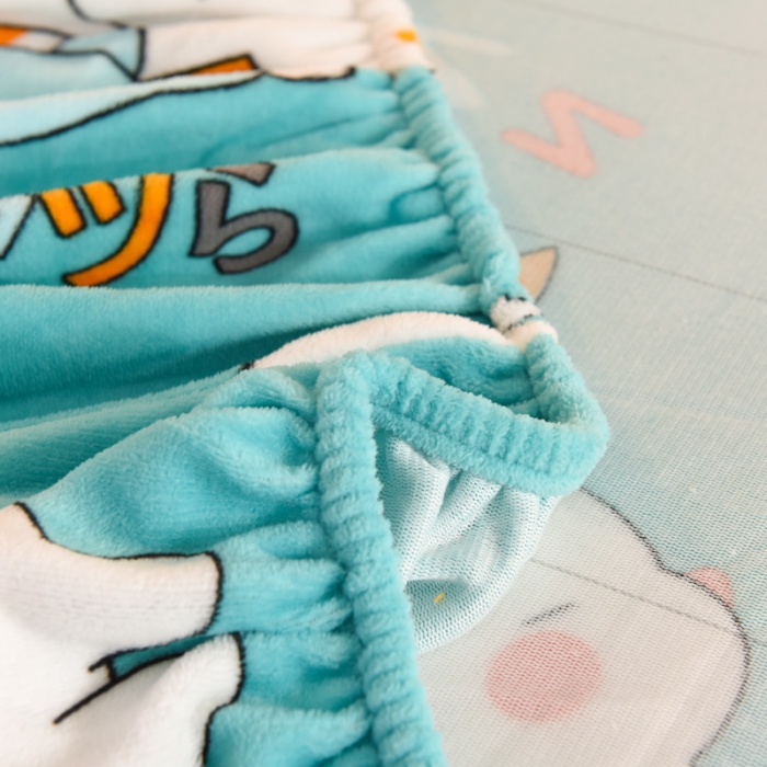 91家纺网 家纺一手货源 找家纺 甜之梦2025新款印花牛奶绒单品床笠可定制任何尺寸（可接异型缺角） 乖乖熊