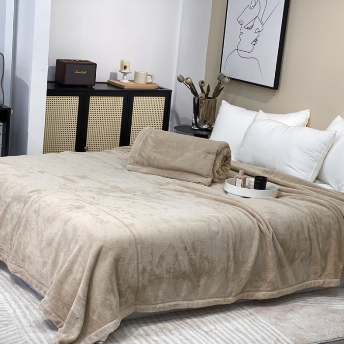 91家纺网 家纺一手货源 找家纺 缔缦 2022新款More design毛毯 丹麦毯 卡其