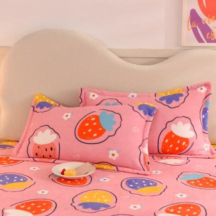 91家纺网 家纺一手货源 找家纺 （总）甜之梦家纺2025新款印花牛奶绒单品枕套可定制尺寸