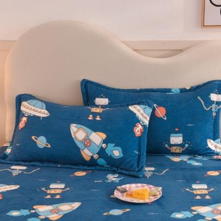 91家纺网 家纺一手货源 找家纺 （总）甜之梦家纺2025新款印花牛奶绒单品枕套可定制尺寸