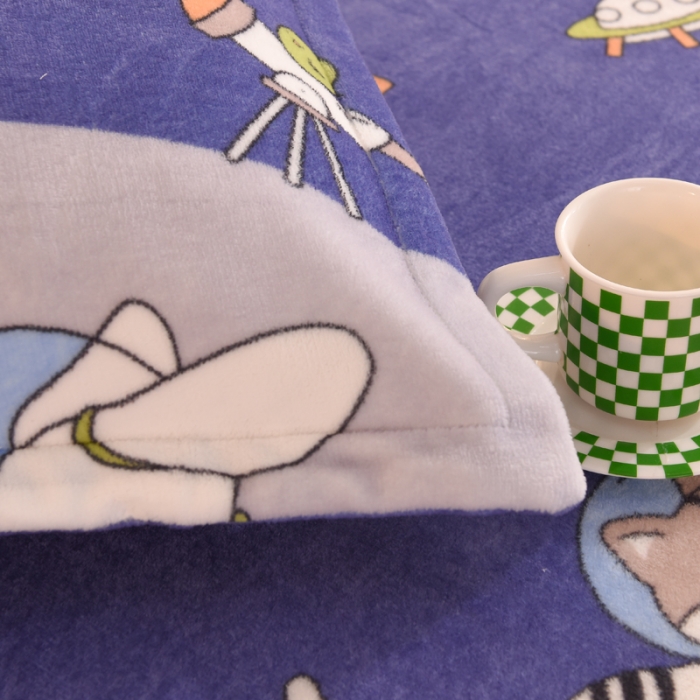 91家纺网 家纺一手货源 找家纺 甜之梦家纺 2025新款印花牛奶绒单品枕套 猫星球