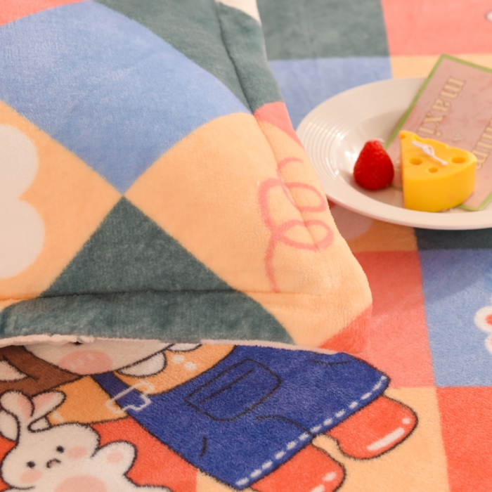 91家纺网 家纺一手货源 找家纺 甜之梦家纺 2025新款印花牛奶绒单品枕套 校园女孩