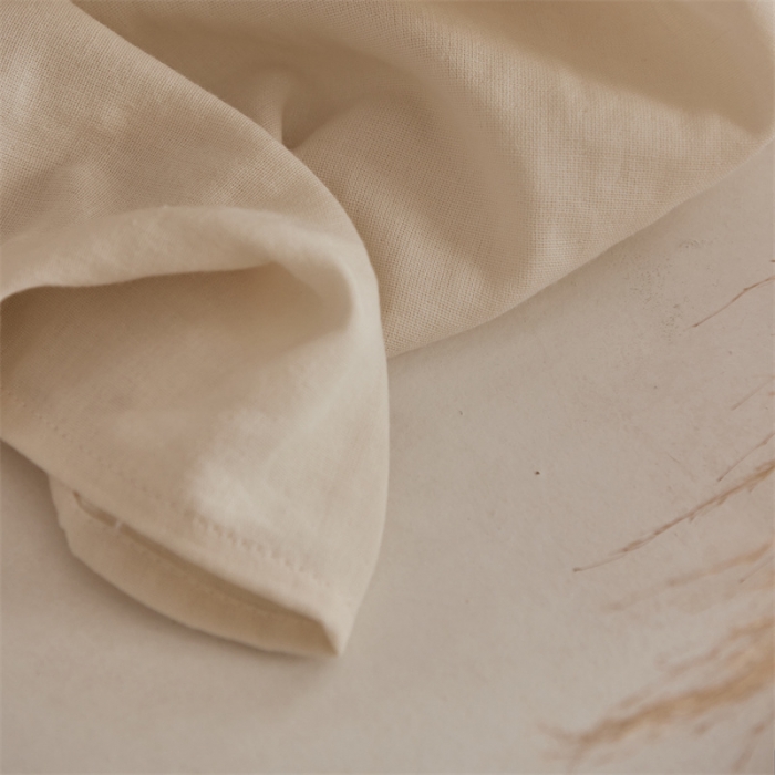 91家纺网 家纺一手货源 找家纺 安莱生活 2022新款全棉双层纱纯色四件套--简约风 子微