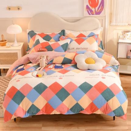 91家纺网 家纺一手货源 找家纺 （总）甜之梦家纺 2025新款牛奶绒印花系列四件套