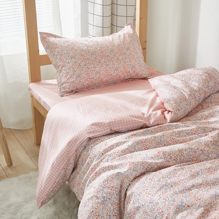 91家纺网 家纺一手货源 找家纺 怡家居 2023新款开学季全棉学生宿舍六件套 红妆