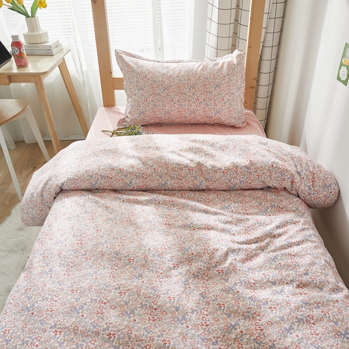 91家纺网 家纺一手货源 找家纺 怡家居 2023新款开学季全棉学生宿舍六件套 红妆