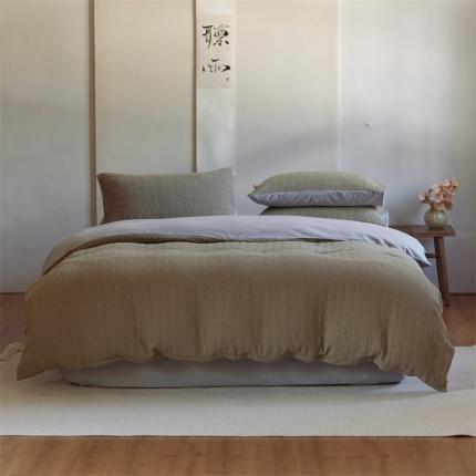 91家纺网 家纺一手货源 找家纺 总 安莱生活 2022新款泡芙三层纱四件套--侘寂风