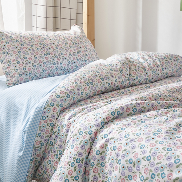 91家纺网 家纺一手货源 找家纺 怡家居 2023新款开学季全棉学生宿舍六件套 花溪