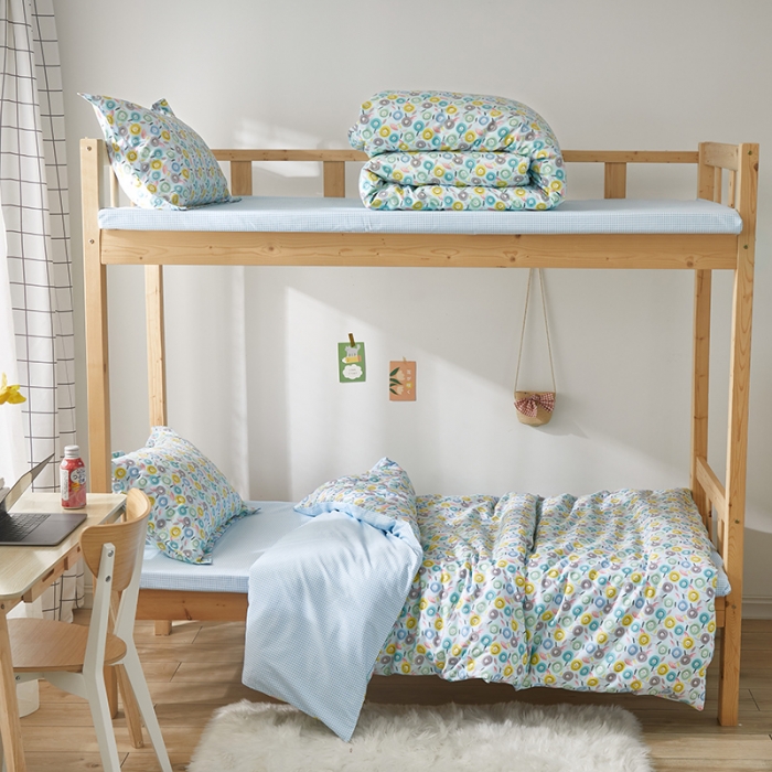 91家纺网 家纺一手货源 找家纺 怡家居 2023新款开学季全棉学生宿舍六件套 江南