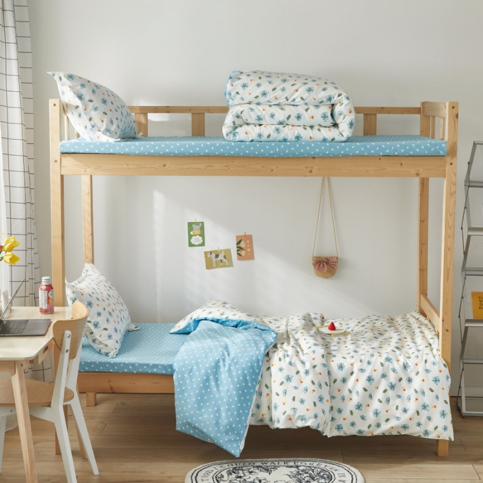 91家纺网 家纺一手货源 找家纺 怡家居 2023新款开学季全棉学生宿舍六件套 骊歌