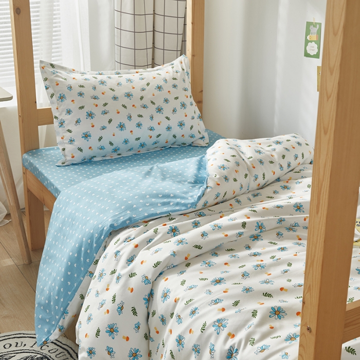 91家纺网 家纺一手货源 找家纺 怡家居 2023新款开学季全棉学生宿舍六件套 骊歌