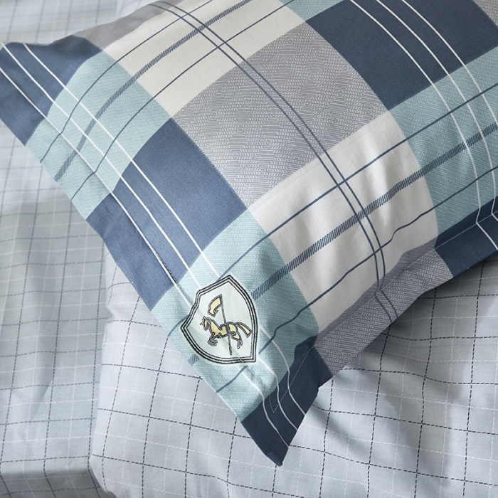 91家纺网 家纺一手货源 找家纺 怡家居 2023新款开学季全棉学生宿舍六件套 条格主义