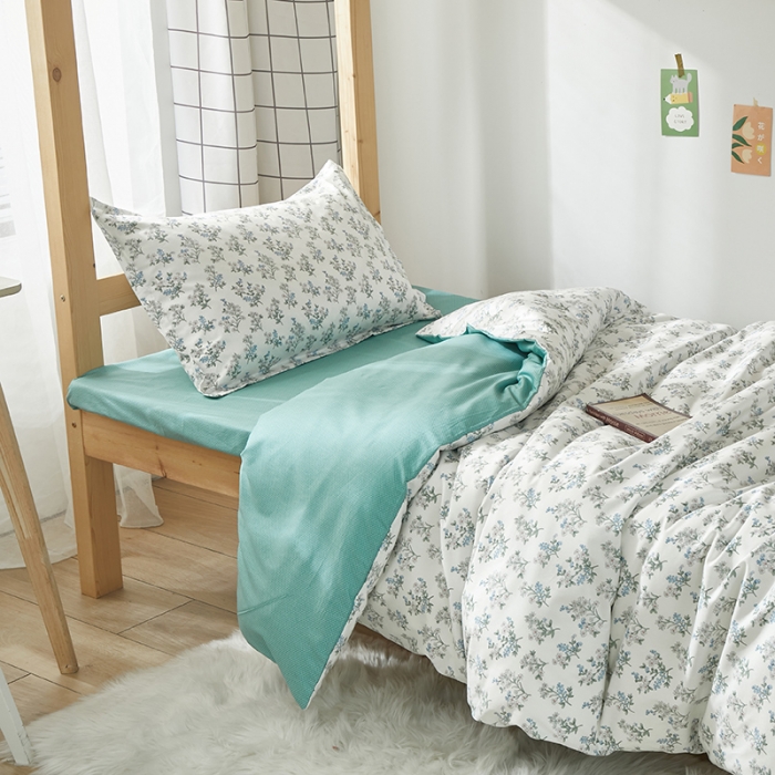 91家纺网 家纺一手货源 找家纺 怡家居 2023新款开学季全棉学生宿舍六件套 叶凡