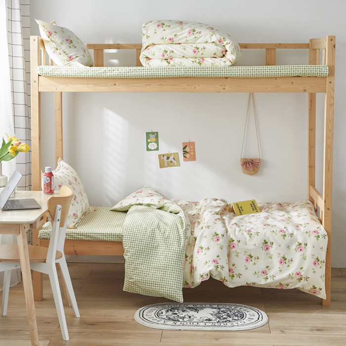 91家纺网 家纺一手货源 找家纺 怡家居 2023新款开学季全棉学生宿舍六件套 芸青