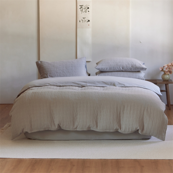 91家纺网 家纺一手货源 找家纺 安莱生活 2022新款泡芙三层纱四件套--侘寂风 银河