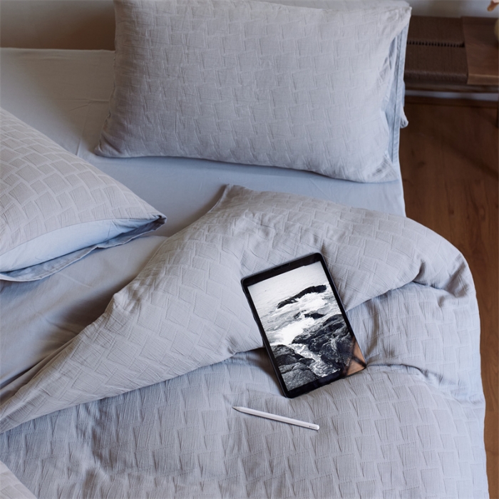 91家纺网 家纺一手货源 找家纺 安莱生活 2022新款泡芙三层纱四件套--侘寂风 银河