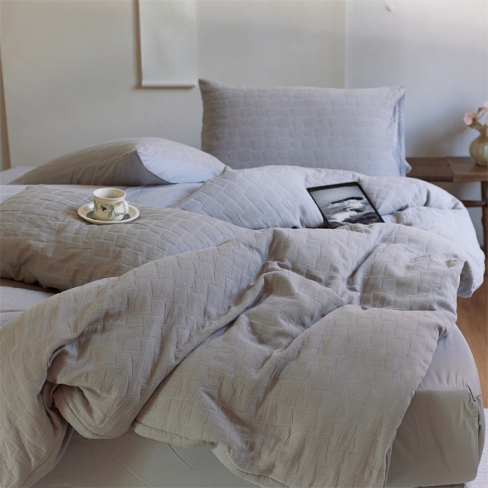 91家纺网 家纺一手货源 找家纺 安莱生活 2022新款泡芙三层纱四件套--侘寂风 银河