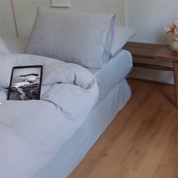 91家纺网 家纺一手货源 找家纺 安莱生活 2022新款泡芙三层纱四件套--侘寂风 银河