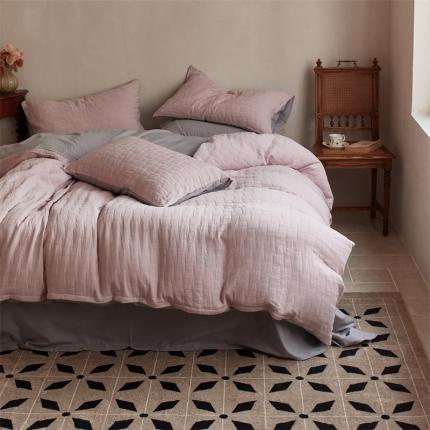 91家纺网 家纺一手货源 找家纺 总 安莱生活 2022新款泡芙三层纱四件套--小清新风