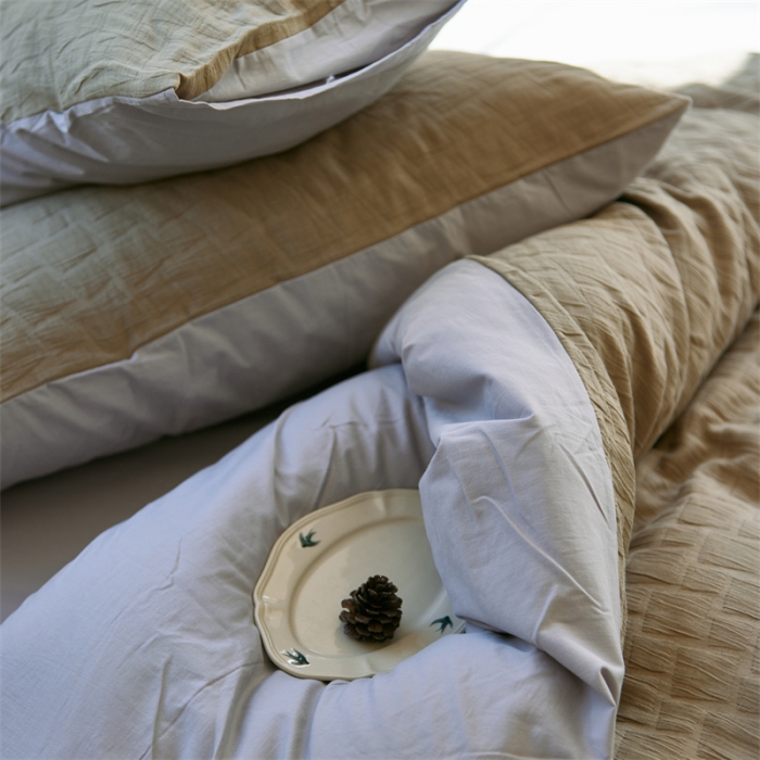 91家纺网 家纺一手货源 找家纺 总 安莱生活 2022新款泡芙三层纱四件套--小清新风