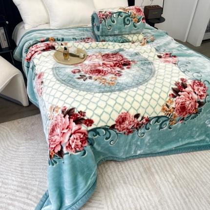 91家纺网 家纺一手货源 找家纺 缔缦 2022新款More design毛毯 水柔毯 水蓝