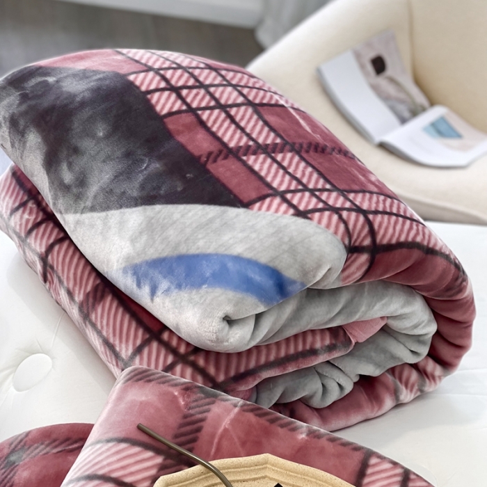 91家纺网 家纺一手货源 找家纺 缔缦 2022新款More design毛毯 水柔毯 M-粉色