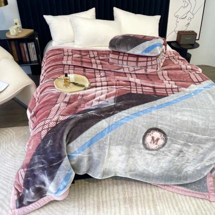 缔缦 2022新款More design毛毯 水柔毯 M-粉色