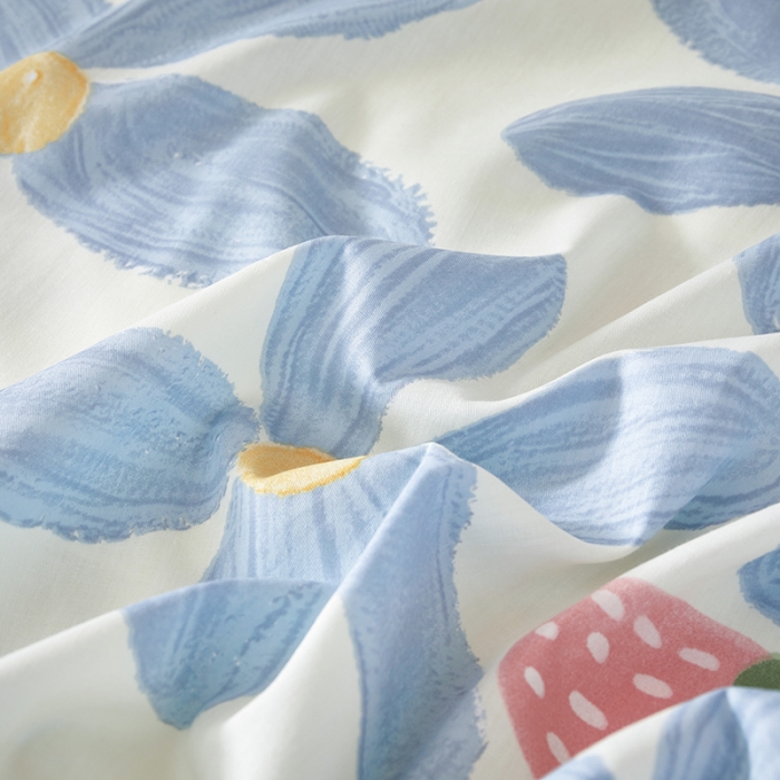 91家纺网 家纺一手货源 找家纺 怡家居  2023新款棉加水晶绒开学季学生床垫套 蓝梦