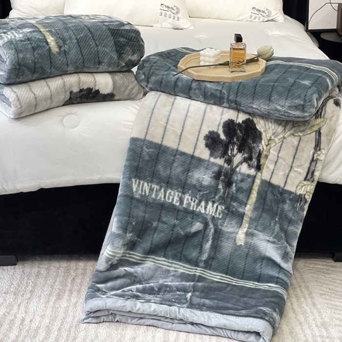 91家纺网 家纺一手货源 找家纺 缔缦 2022新款More design毛毯 水柔毯 灰色