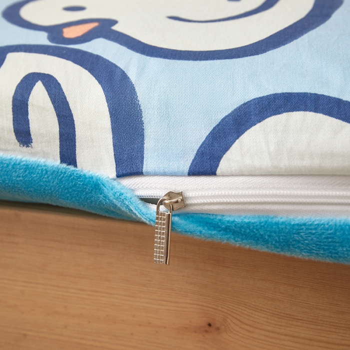 91家纺网 家纺一手货源 找家纺 怡家居  2023新款棉加水晶绒开学季学生床垫套 你好鸭