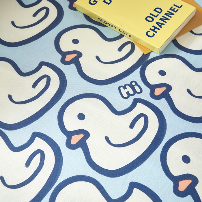 91家纺网 家纺一手货源 找家纺 怡家居  2023新款棉加水晶绒开学季学生床垫套 你好鸭