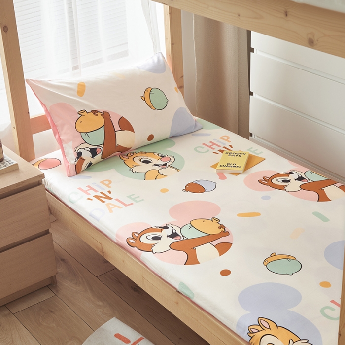 91家纺网 家纺一手货源 找家纺 怡家居  2023新款棉加水晶绒开学季学生床垫套 奇奇蒂蒂