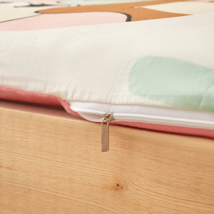 91家纺网 家纺一手货源 找家纺 怡家居  2023新款棉加水晶绒开学季学生床垫套 奇奇蒂蒂