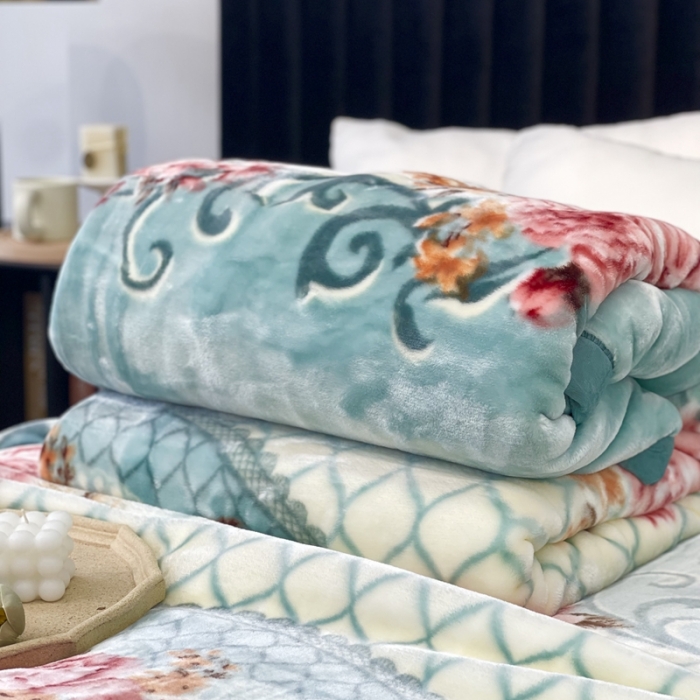 91家纺网 家纺一手货源 找家纺 缔缦 2022新款More design毛毯 水柔毯 水蓝