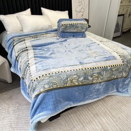 缔缦 2022新款More design毛毯 水柔毯 雾蓝