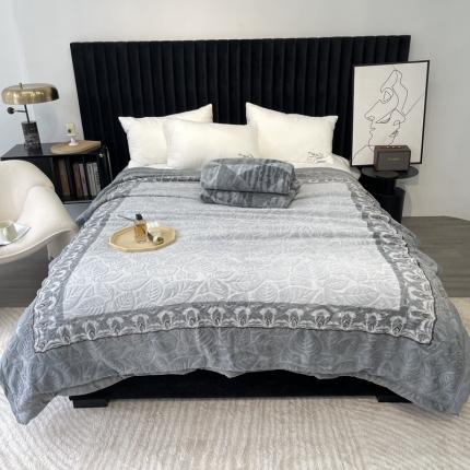 缔缦 2022新款More design毛毯 兔绒毯 灰色