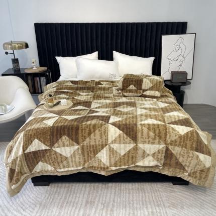 缔缦 2022新款More design毛毯 兔绒毯 咖色