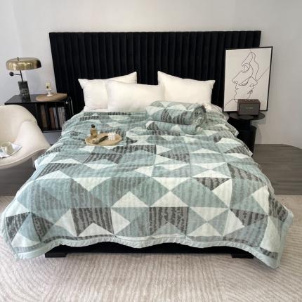 缔缦 2022新款More design毛毯 兔绒毯 水蓝