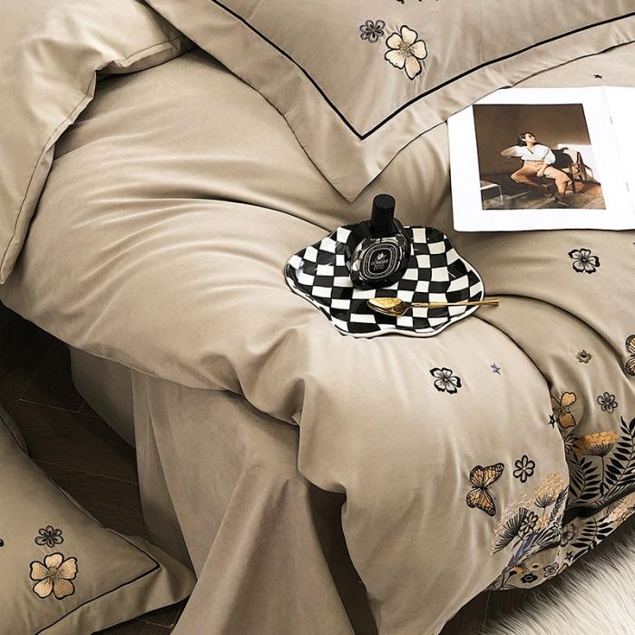 91家纺网 家纺一手货源 找家纺 立奥2023秋冬新品 直播爆款锦棉刺绣四件套