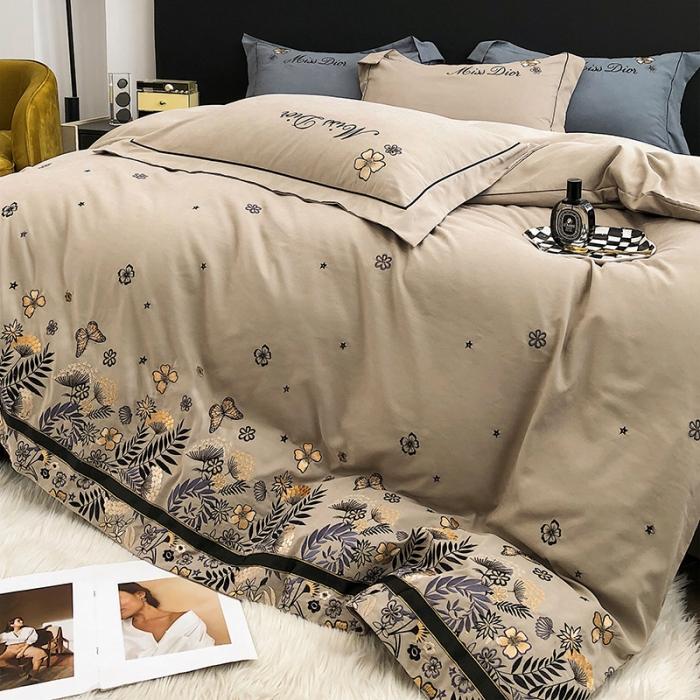 91家纺网 家纺一手货源 找家纺 立奥2023秋冬新品 直播爆款锦棉刺绣四件套