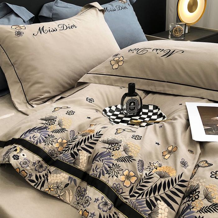 91家纺网 家纺一手货源 找家纺 立奥2023秋冬新品 直播爆款锦棉刺绣四件套