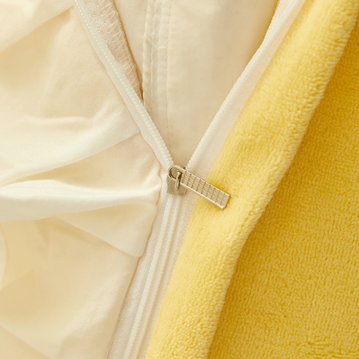 91家纺网 家纺一手货源 找家纺 泉欣新款牛奶绒卡通毛巾绣福兔系列四件套（专版花型） 福兔-黄