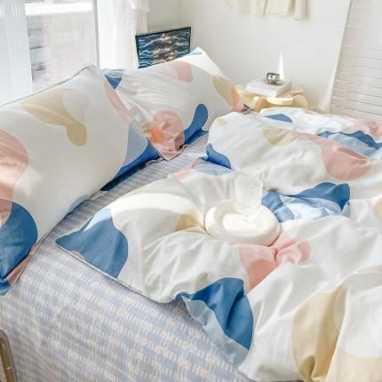 91家纺网 家纺一手货源 找家纺 （总）盛馨家纺 小清新北欧风精梳棉全棉四件套床笠纯棉四件套