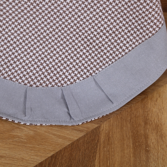 91家纺网 家纺一手货源 找家纺 恋尚羽 2025新款千鸟格加厚纯棉老粗布凉席三件套 千鸟格-咖