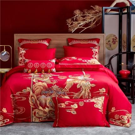 91家纺网 家纺一手货源 找家纺 总2022新款高支高密长绒棉婚庆套件