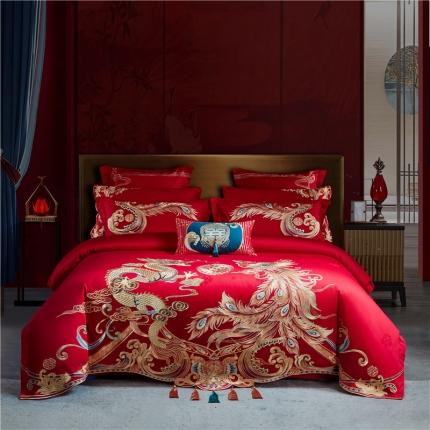 91家纺网 家纺一手货源 找家纺 总2022新款高支高密长绒棉婚庆套件