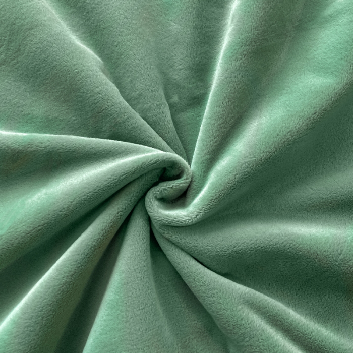 91家纺网 家纺一手货源 找家纺 嗯呢 2023新款A类高克重轻奢刺绣婴儿绒四件套 抹茶绿