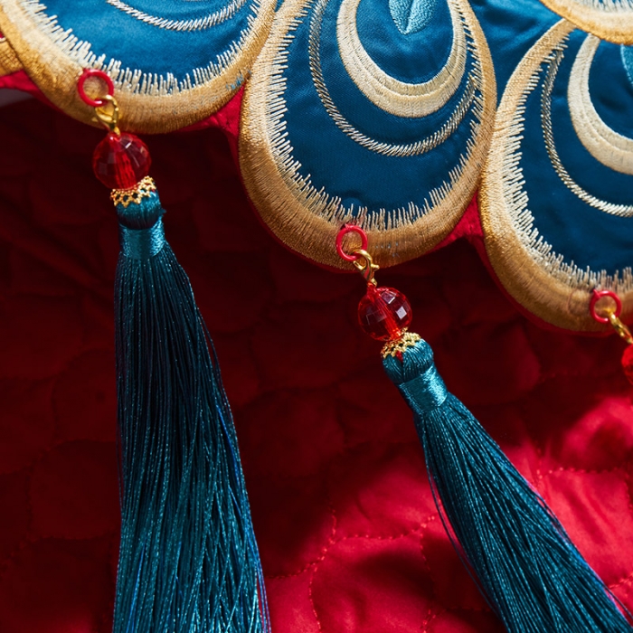 91家纺网 家纺一手货源 找家纺 2022新款高支高密长绒棉婚庆套件 天朝贺禧