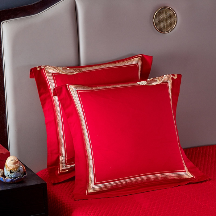 91家纺网 家纺一手货源 找家纺 新款高支高密长绒棉婚庆套件王者龙凤