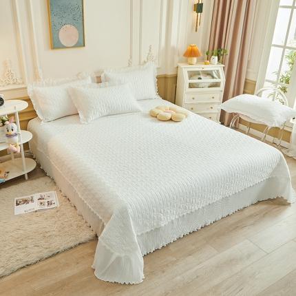 91家纺网 家纺一手货源 找家纺 （总）宜凡家纺 2023新款全棉印花花边系列床盖三件套